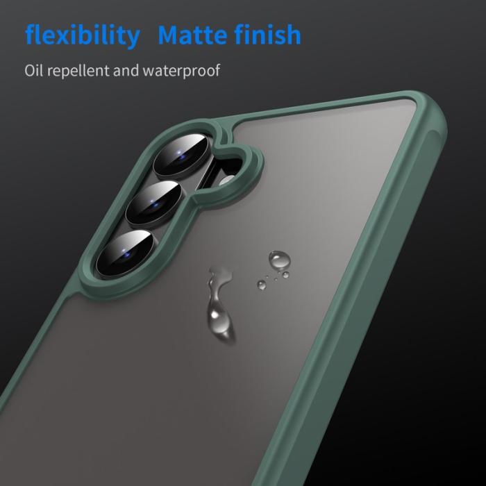 OEM - Samsung Galaxy S26 Plus Mobilskal Stöttåligt Luftkuddar Frostad Plast - Grön