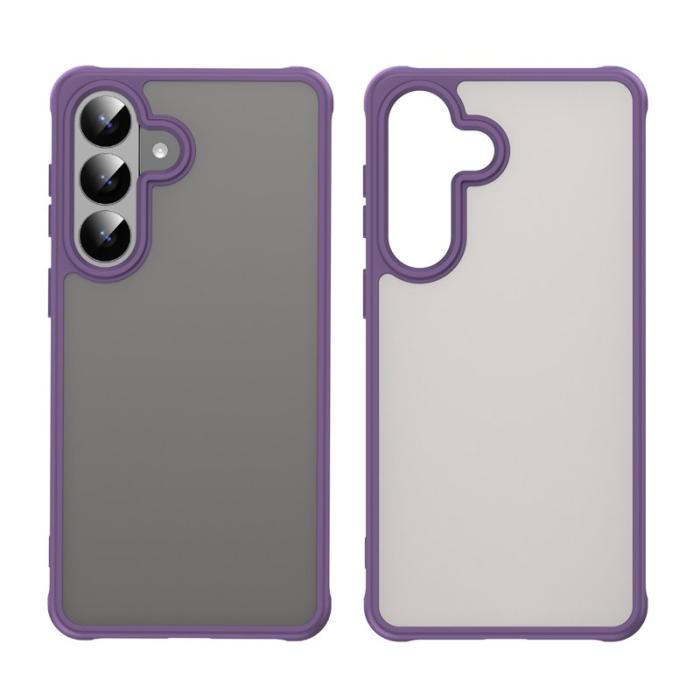 OEM - Samsung Galaxy S26 Plus Mobilskal Stöttåligt Luftkuddar Frostad Plast - Lila