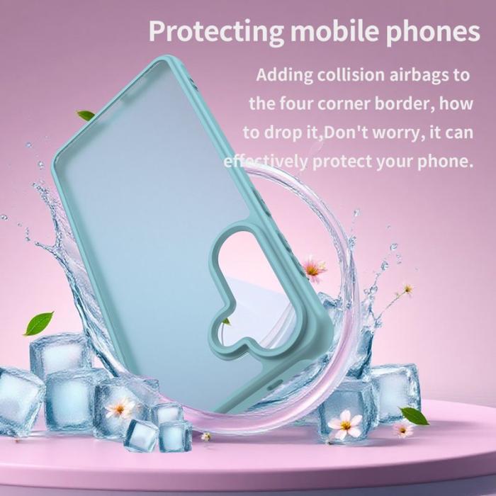 OEM - Samsung Galaxy S26 Plus Mobilskal Stöttåligt Luftkuddar Frostad Plast - Ljusgrön