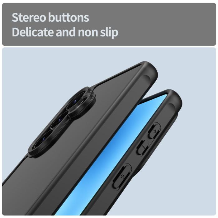 OEM - Samsung Galaxy S26 Plus Mobilskal Stöttåligt Luftkuddar Frostad Plast - Svart