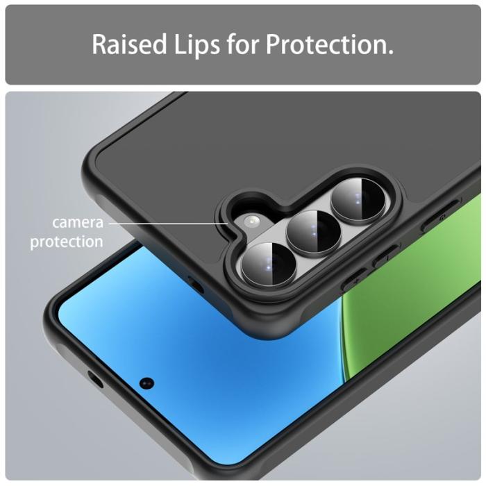OEM - Samsung Galaxy S26 Plus Mobilskal Stöttåligt Luftkuddar Frostad Plast - Svart
