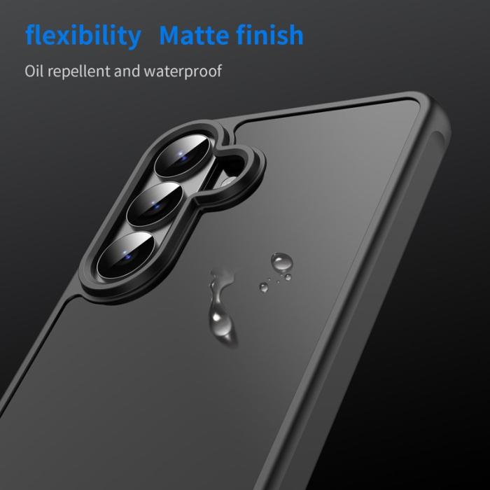 OEM - Samsung Galaxy S26 Plus Mobilskal Stöttåligt Luftkuddar Frostad Plast - Svart