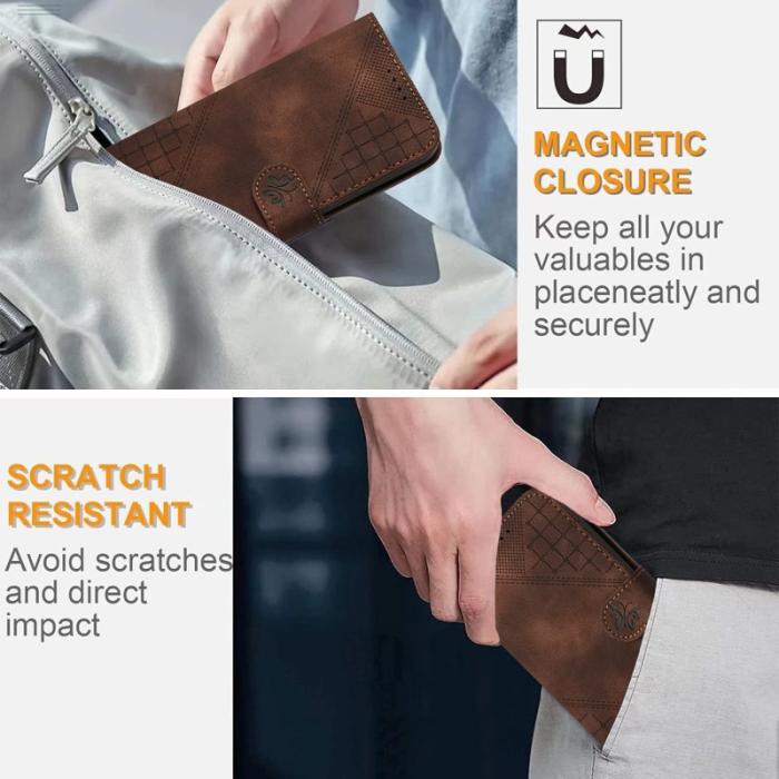 OEM - Samsung Galaxy S26 Pro Fodral Äkta Läder Fjäril Blomma - Kaffe