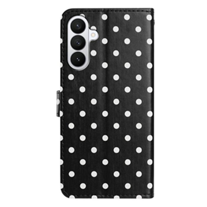 OEM - Samsung Galaxy S26 Pro Fodral Äkta Läder Polka Dot - Svart