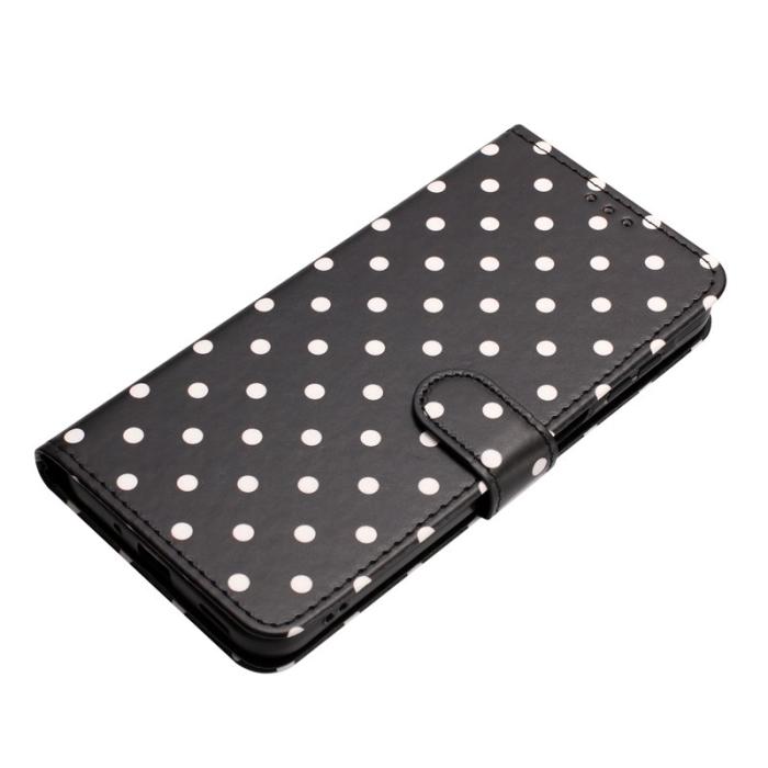 OEM - Samsung Galaxy S26 Pro Fodral Äkta Läder Polka Dot - Svart