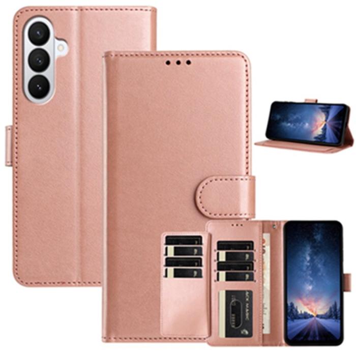 YIKATU - Samsung Galaxy S26 Pro Fodral PU Läder Folio Flip - Roséguld