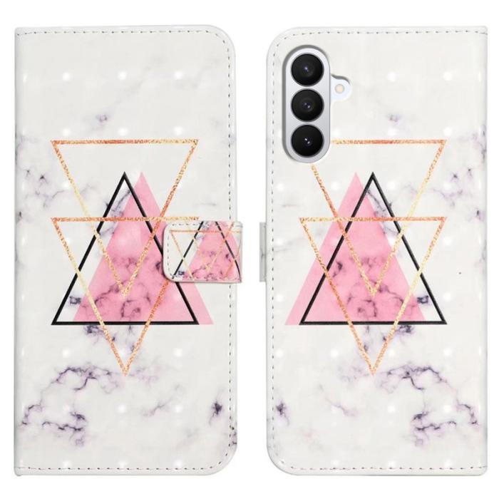 OEM - SAMSUNG Galaxy S26 Pro Skal PU Läder 3D Mönster - Triangel Marmor