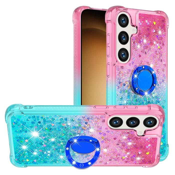 OEM - Samsung Galaxy S26 Pro Skal TPU Gradiant Stöd Skydd - Rosa+Himmelblå