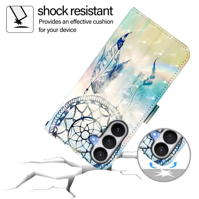 OEM - Samsung Galaxy S26 / S26 Pro Fodral Äkta Läder Mönster - Dröm Vindklocka