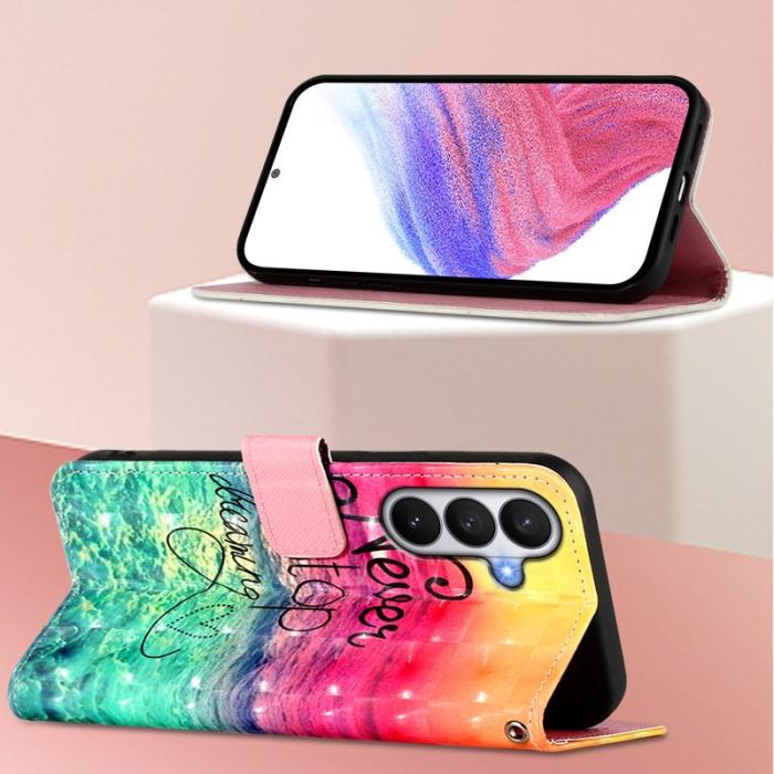 OEM - Samsung Galaxy S26 / S26 Pro Fodral Äkta Läder Mönster - Never Stop Dreaming