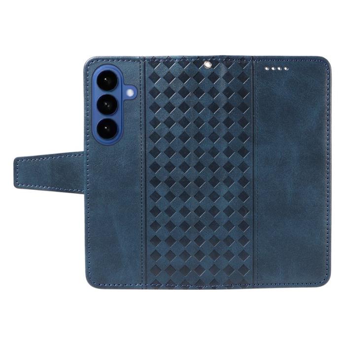 OEM - Samsung Galaxy S26 / S26 Pro Fodral Äkta Läder Ställ - Blå