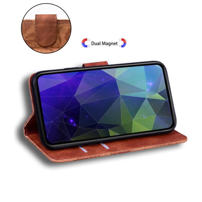 OEM - Samsung Galaxy S26 / S26 Pro Fodral Äkta Läder Tigertryck - Brun