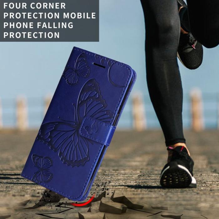 OEM - Samsung Galaxy S26 / S26 Pro Fodral Blommönster Äkta Läder - Blå