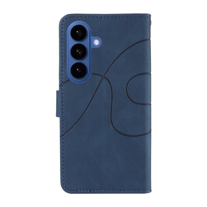 OEM - Samsung Galaxy S26 / S26 Pro Fodral Ställ Äkta Läder - Blå