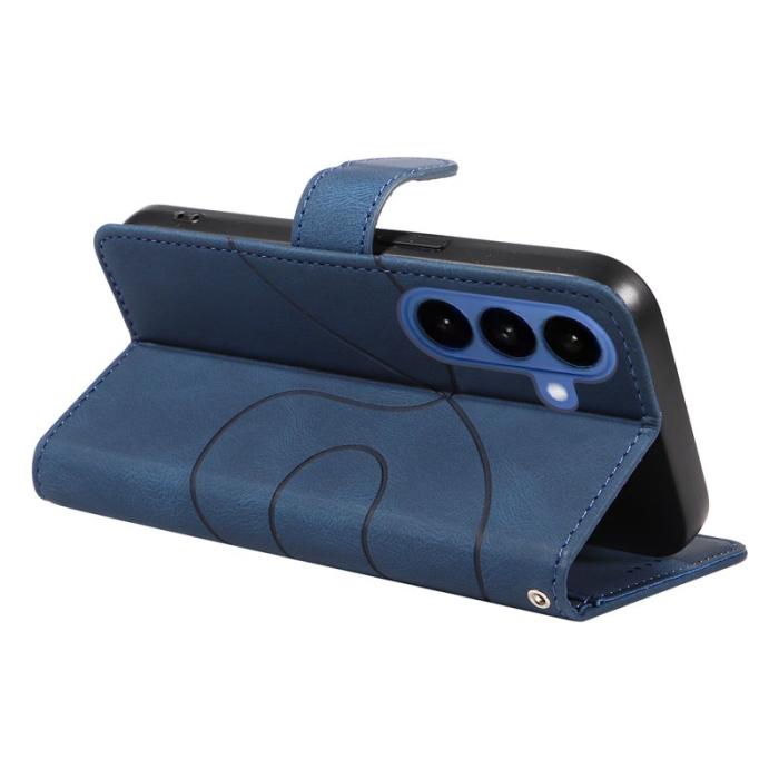 OEM - Samsung Galaxy S26 / S26 Pro Fodral Ställ Äkta Läder - Blå