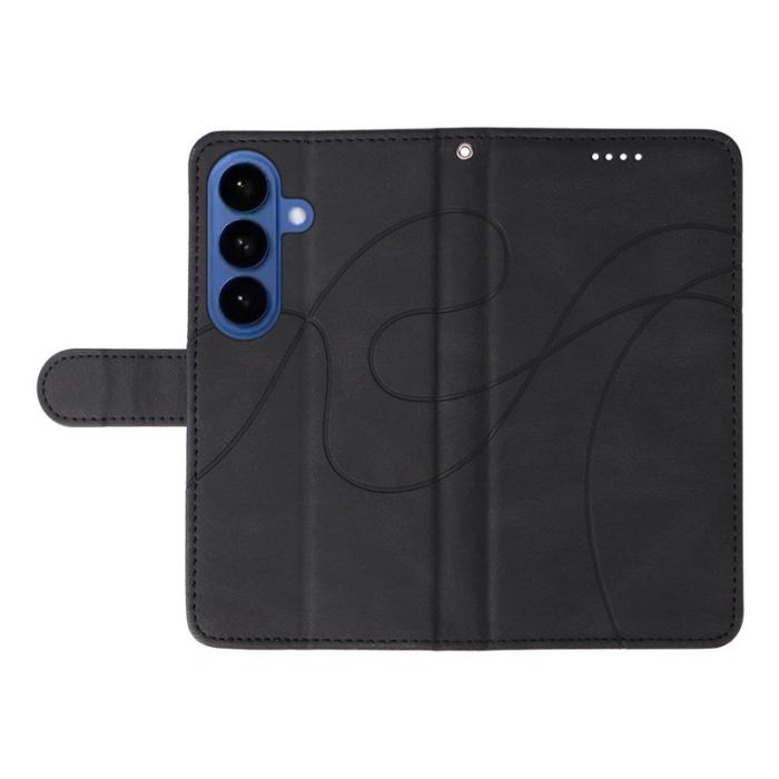 OEM - Samsung Galaxy S26 / S26 Pro Fodral Ställ Äkta Läder - Svart