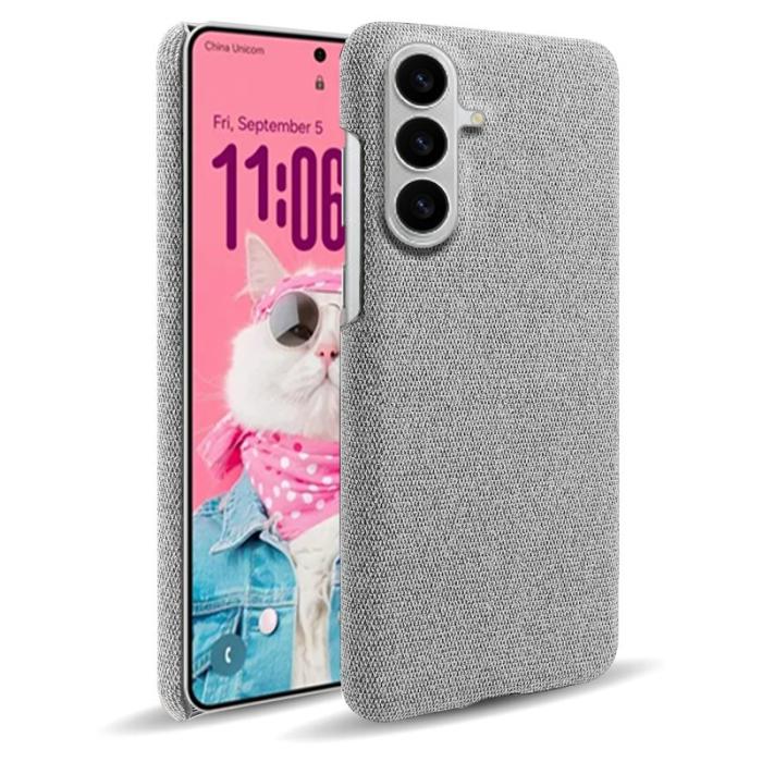 OEM - Samsung Galaxy S26/S26 Pro Skal Klädd Textur Anti-Scratch Plast - Ljusgrå