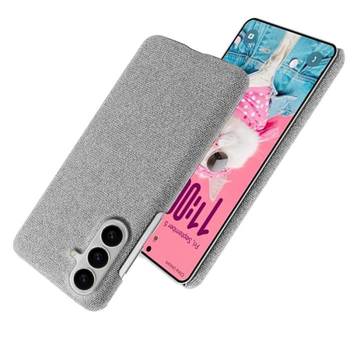 OEM - Samsung Galaxy S26/S26 Pro Skal Klädd Textur Anti-Scratch Plast - Ljusgrå