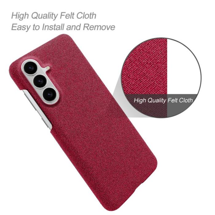 OEM - Samsung Galaxy S26/S26 Pro Skal Klädd Textur Anti-Scratch Plast - Röd