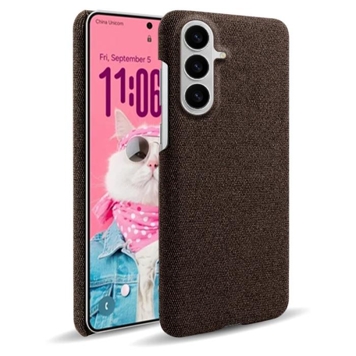 OEM - Samsung Galaxy S26/S26 Pro Skal Kläde Textur Anti-Scratch Plast - Brun