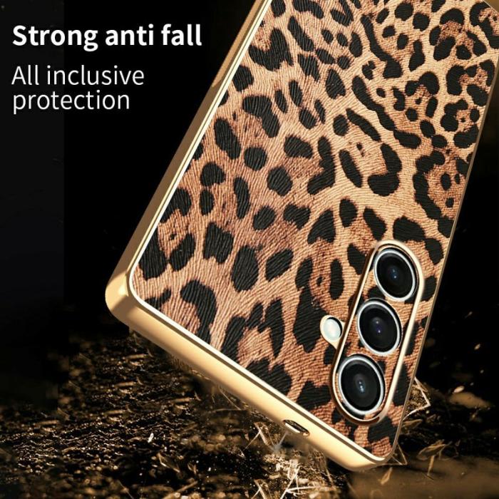 OEM - Samsung Galaxy S26 / S26 Pro Skal Leopardmönster PU Läder - Flerfärgad