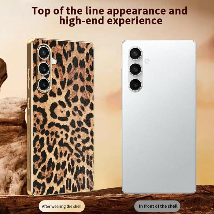OEM - Samsung Galaxy S26 / S26 Pro Skal Leopardmönster PU Läder - Flerfärgad