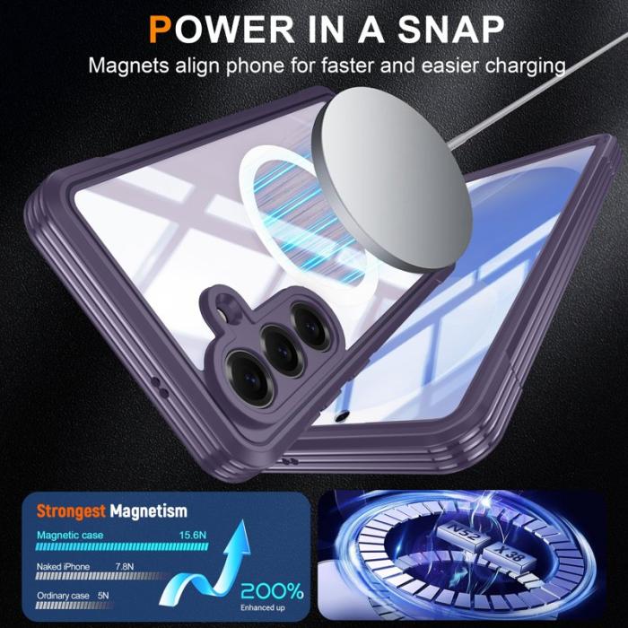 OEM - Samsung Galaxy S26/S26 Pro Skal PC + TPU Med Härdat Glas - Mörklila