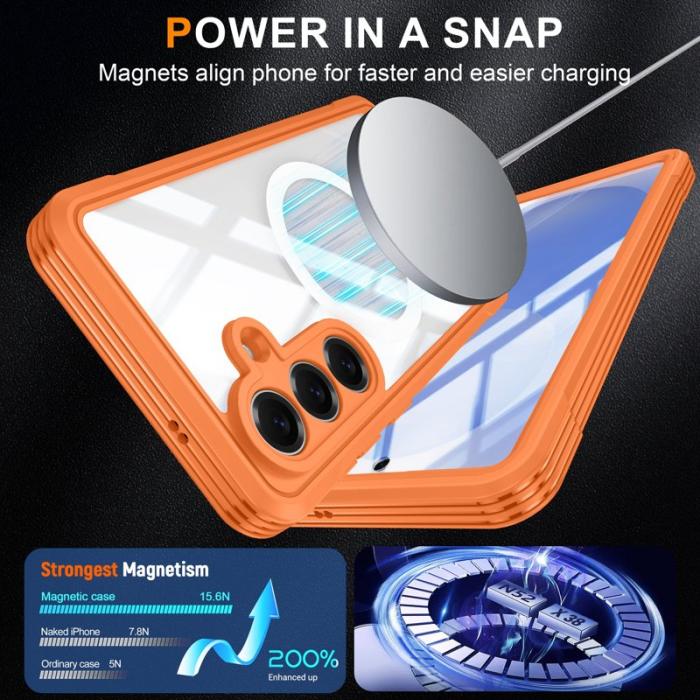 OEM - Samsung Galaxy S26/S26 Pro Skal PC + TPU Med Härdat Glas - Orange