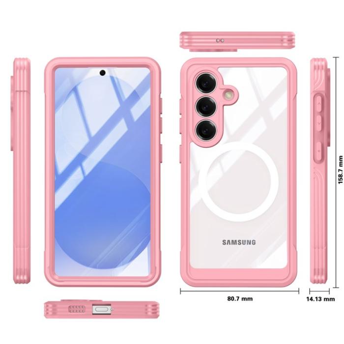 OEM - Samsung Galaxy S26 / S26 Pro Skal Plast Magnetiskt Fodral - Rosa