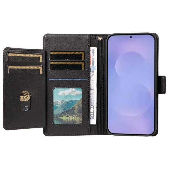 OEM - Samsung Galaxy S26/S26 Pro Skal PU Läder Ställ - Svart