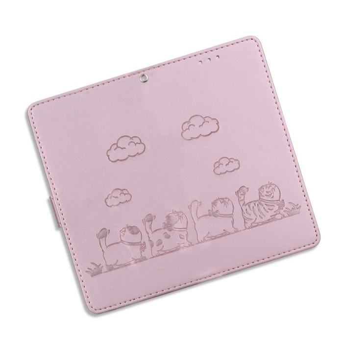 OEM - Samsung Galaxy S26 / S26 Pro Skal RFID Skydd Kattmönster Konstläder - Rosa