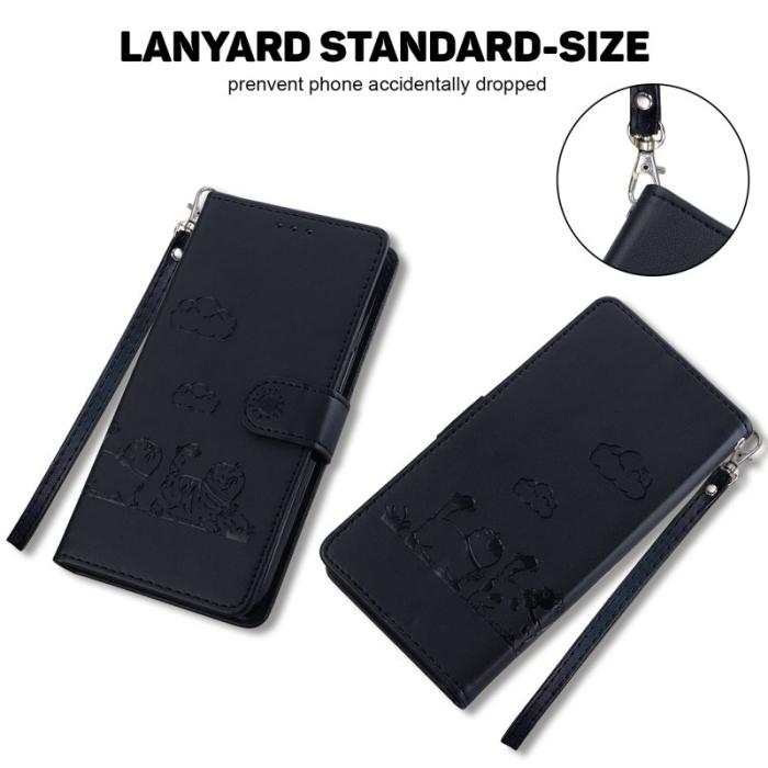 OEM - Samsung Galaxy S26 / S26 Pro Skal RFID Skydd Kattmönster TPU- Svart