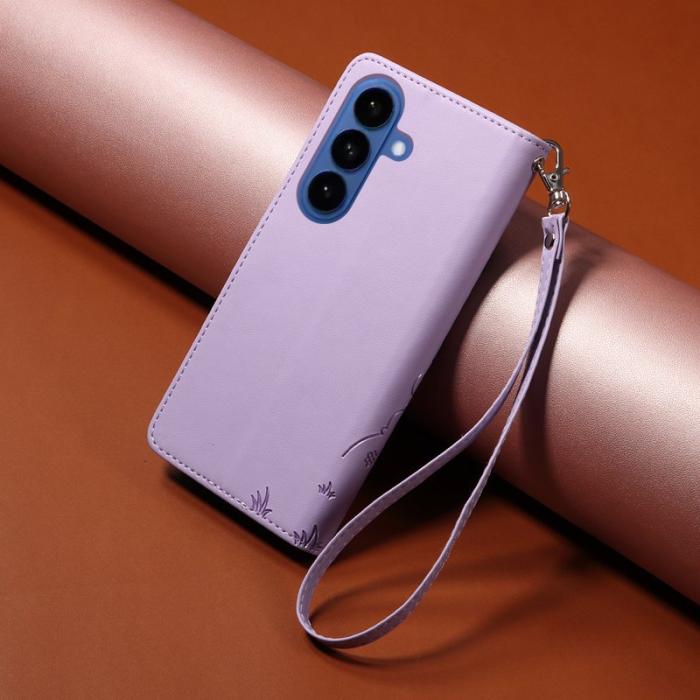 OEM - Samsung Galaxy S26 / S26 Pro Skal RFID Skydd Konstläder - Lila