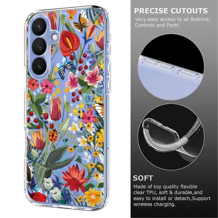 OEM - Samsung Galaxy S26/S26 Pro Skal TPU Blommönster - Liljor