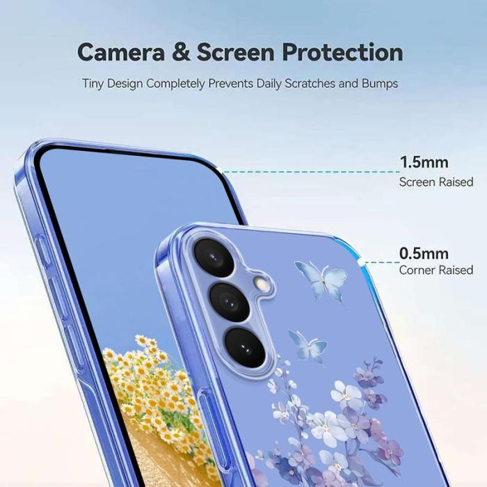 YIKATU - Samsung Galaxy S26/S26 Pro Skal TPU Blommönster - Violett