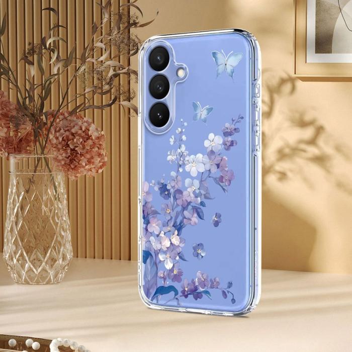 YIKATU - Samsung Galaxy S26/S26 Pro Skal TPU Blommönster - Violett