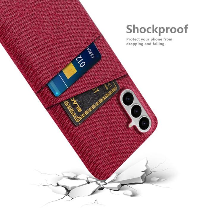 OEM - Samsung Galaxy S26 / S26 Pro Skal Tyg + Hård PC - Röd