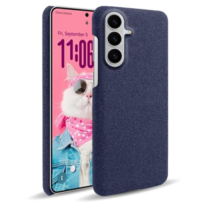 OEM - Mobilskal till Samsung Galaxy S26/S26 Pro Tygtextur Anti-Scratch Plast - Blå