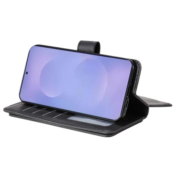 OEM - Samsung Galaxy S26 / S26 Pro Ställ Fodral Äkta Läder - Svart