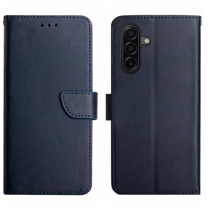 OEM - Samsung Galaxy S26 Skal Äkta Läder Telefonfodral Nappa Textur - Blå