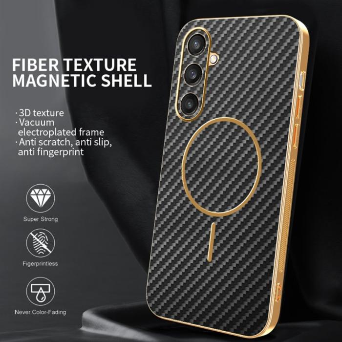 OEM - Samsung Galaxy S26 Skal Kolfiber Texturerad TPU - Svart