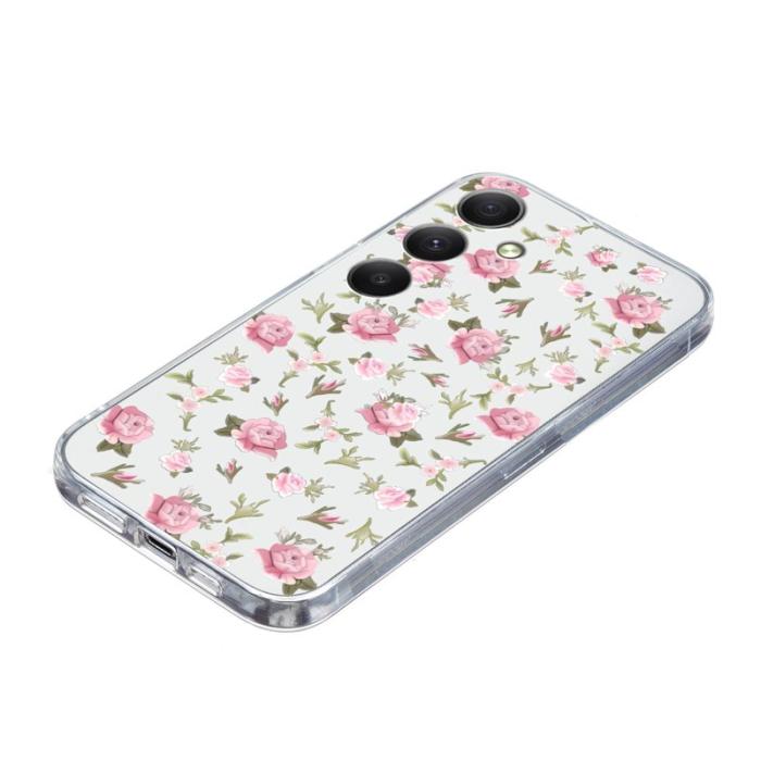 OEM - Samsung Galaxy S26+ Skal Mjuk TPU Mönstertryck - Rosa Blommor