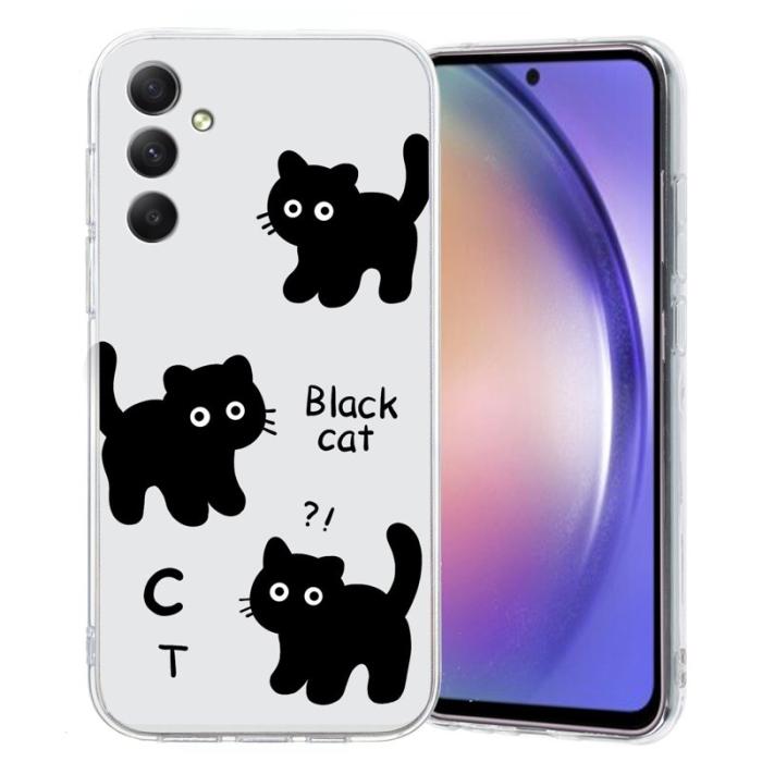OEM - Samsung Galaxy S26+ Skal Mjuk TPU Mönstertryck - Svart Katt