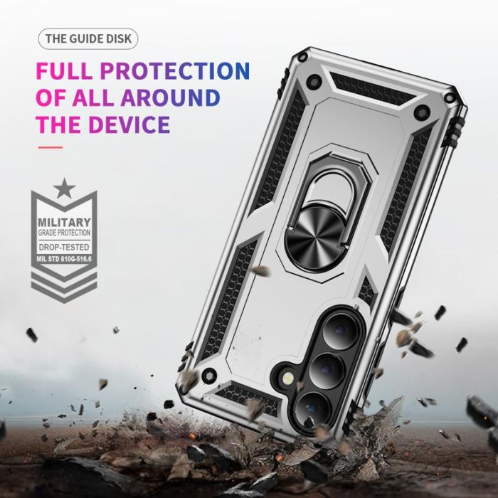 OEM - Samsung Galaxy S26 Skal Plast Med Ställning - Silver