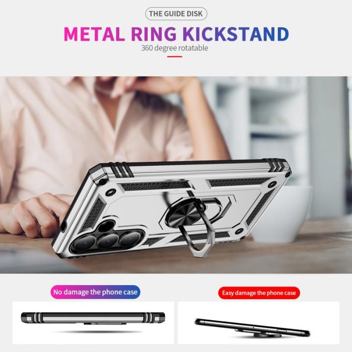 OEM - Samsung Galaxy S26 Skal Plast Med Ställning - Silver