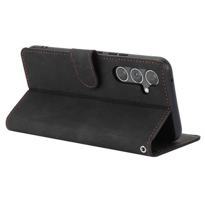 OEM - Samsung Galaxy S26+ Skal PU Läder Fodral med Ställ - Svart