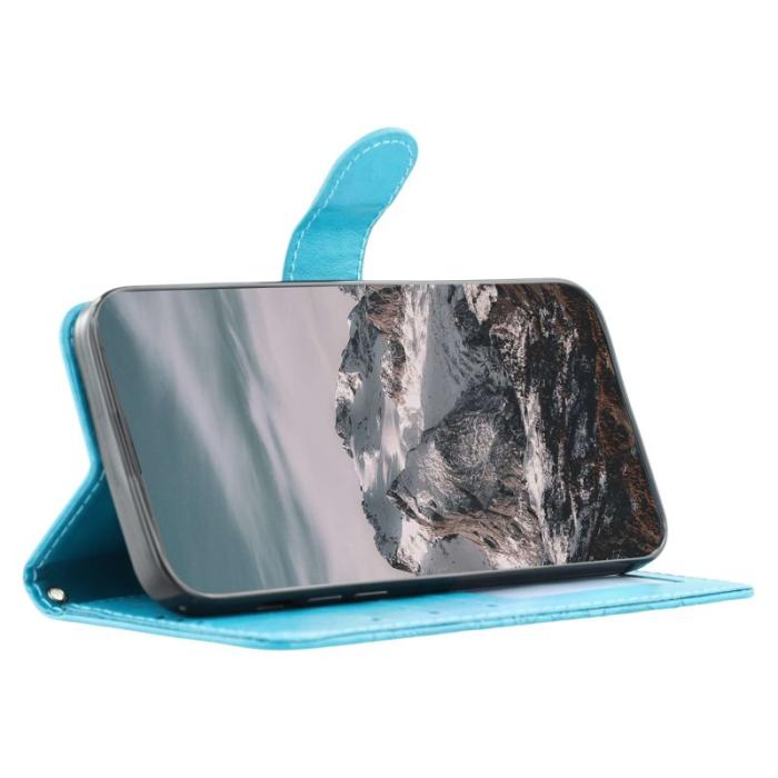 OEM - Samsung Galaxy S26 Skal PU Läder Mandala Mönster - Blå