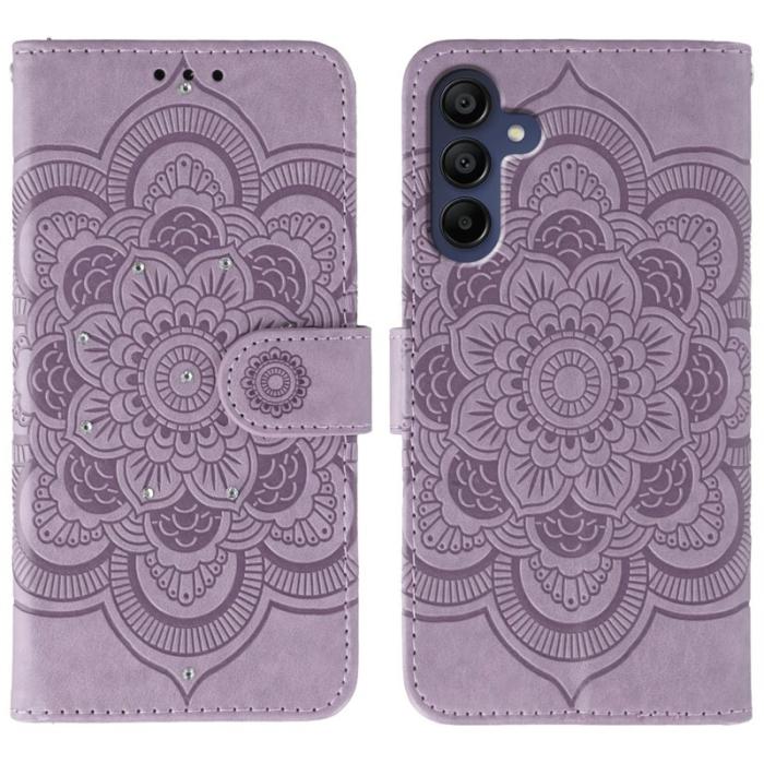 OEM - Samsung Galaxy S26 Skal PU Läder Mandala Tryck - Lila