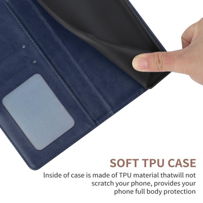 OEM - Samsung Galaxy S26 Skal Y-formade Linjer Prägling Konstläder - Blå