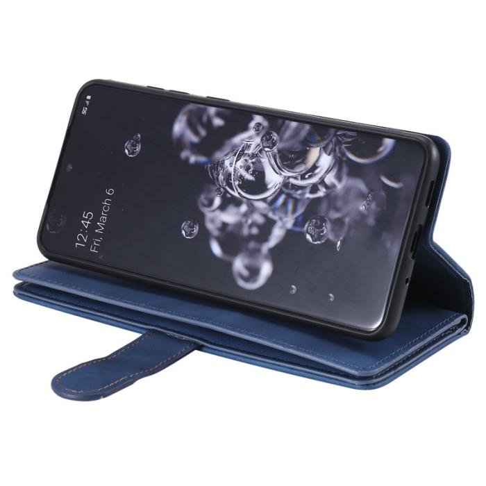 OEM - Samsung Galaxy S26 Ultra Fodral 9 Kort Platser Dragkedja Konstläder - Blå